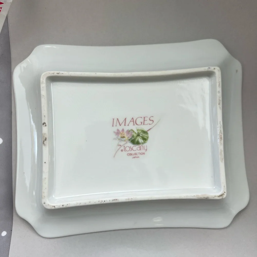 Japanese floral dish by Images pink /green - Picture 3 of 5